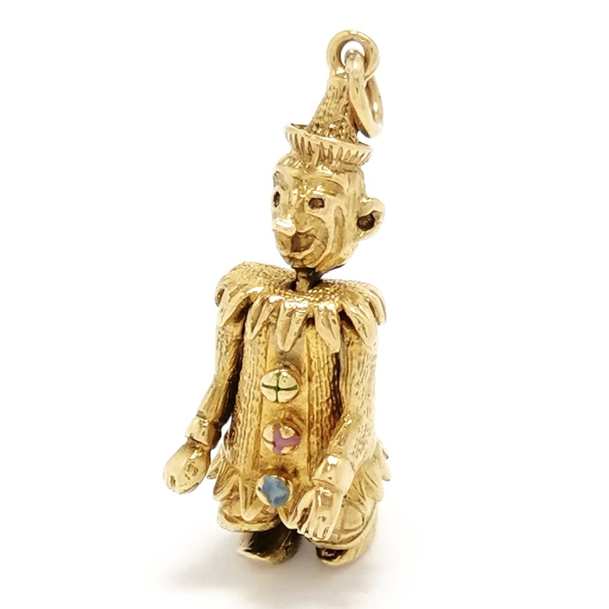 Vintage 9ct Gold Clown Pendant 1967 - G Davison & Sons Jewellers