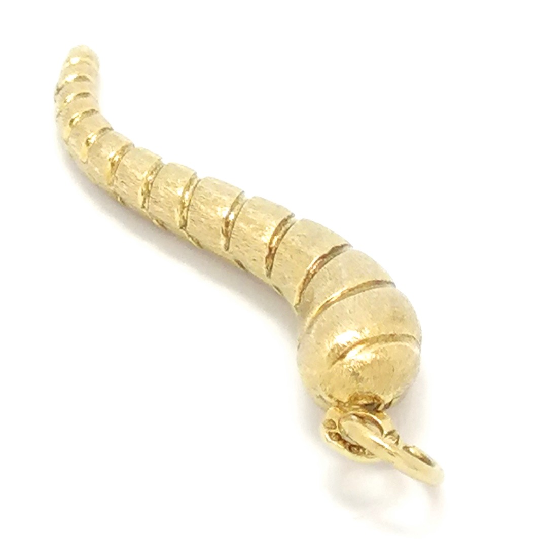 Vintage 9ct Gold Hollow Twist Style Horn of Life Pendant G Davison