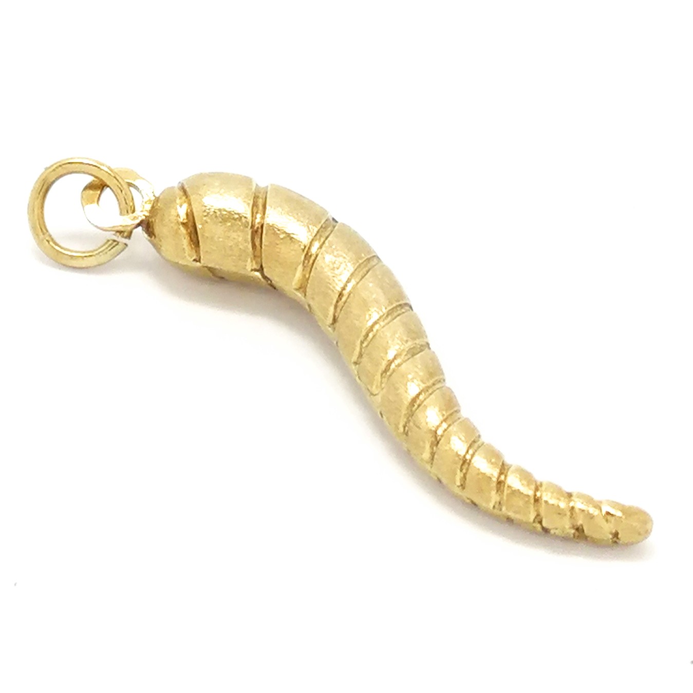 Vintage 9ct Gold Hollow Twist Style Horn of Life Pendant G Davison